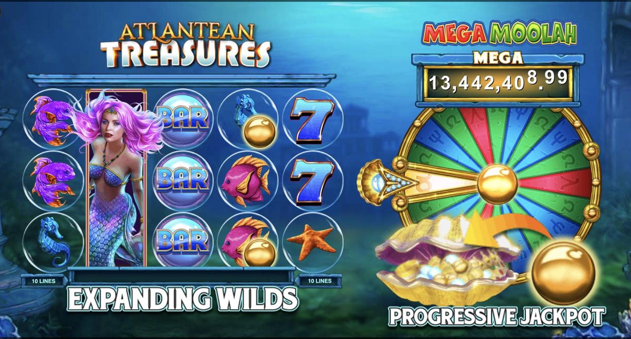 Atlantean Treasures Mega Moolah related online slot game